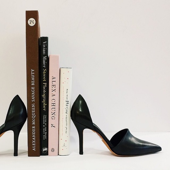 Vince Shoes - Vince. Women's Claire d'Orsay Leather Black Pumps